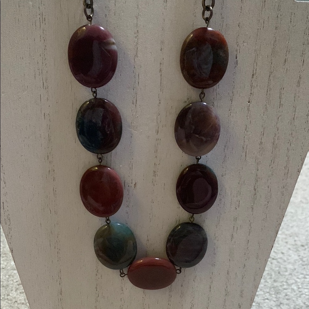 Earth Tones Glass Beads Necklace